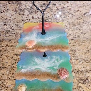 Ocean designed three tier treat tray, can be used for pretty much anything.